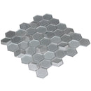 Glass Mosaic Tile Hexagon Gray