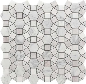 Calacatta Kaleidoscope Mosaic Tile