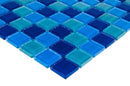 Glass Mosaic Tile Backsplash Ocean Blend 1x1