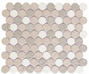 Penny Round Ceramic Mosaic Tile Taupe