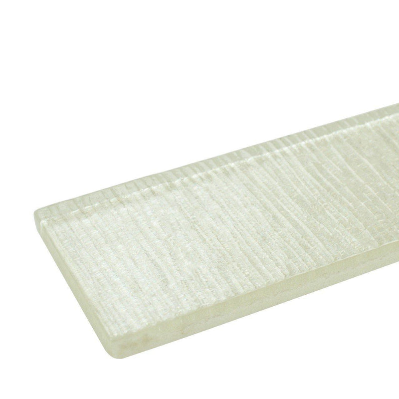 Glass Subway Tile Linen Ivory 2x8