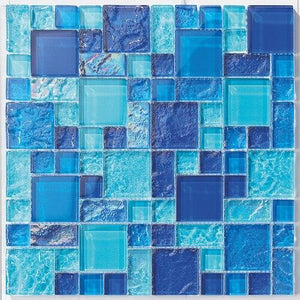 Glass Pool Mosaic Tile Vieques Blend