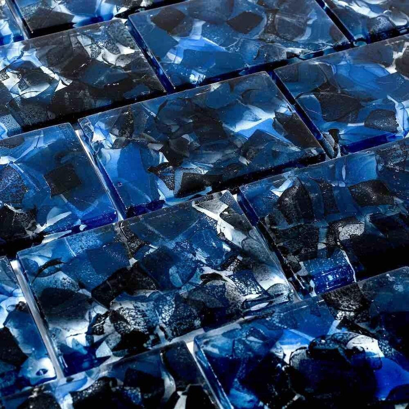 Liquid Glass Mosaic Tile Cobalto 2 x 3