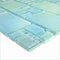 Iridescent Glass Tile French Pattern Seafoam