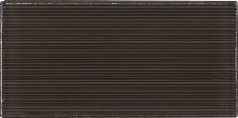 Glass Subway Tile Texture Dark Chocolate 3 x 6