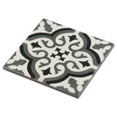 Vintage Patterned Tile Black and White 6 x 6