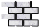 Marble Waterjet Subway Mosaic Tile Black and White
