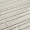 Glass Mosaic Tile Strip White Moderne