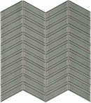 Glass Mosaic Tile Chevron French Gray