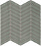 Glass Mosaic Tile Chevron French Gray