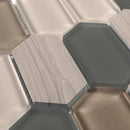 Glass Stone Mosaic Tile Picket Dune