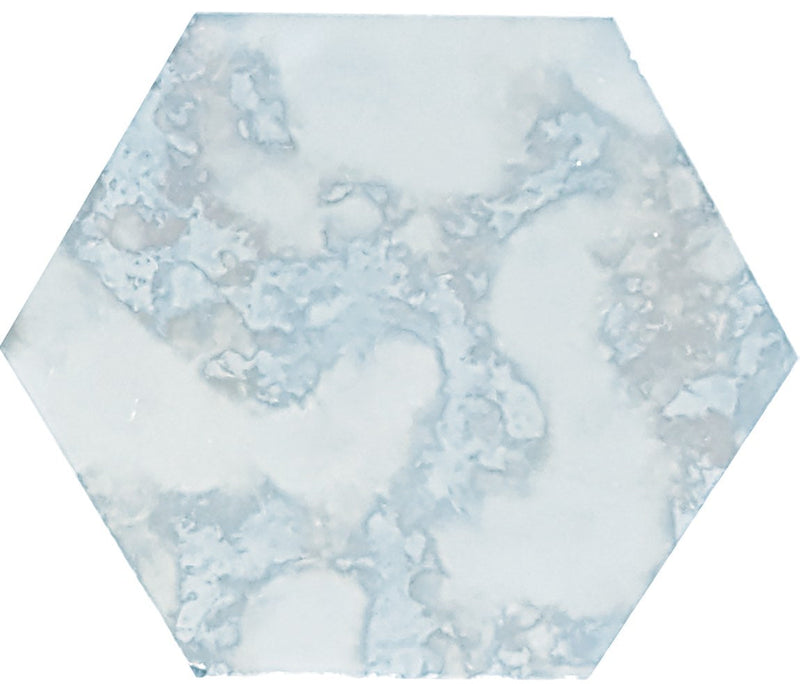 Antique Mirror Glass Tile Hexagon 5x6 for kitchen backsplash, bathroom, and featured walls.