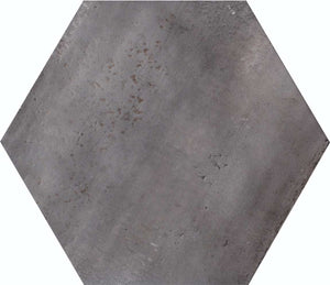 Porcelain Tile Washed Grigio Matte Hex 9.25x10.75