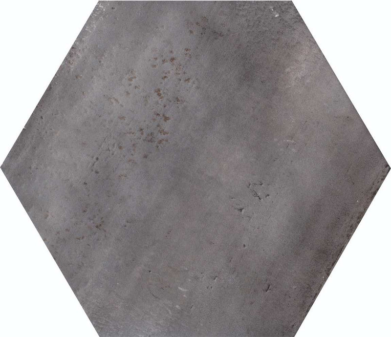 Porcelain Tile Washed Grigio Matte Hex 9.25x10.75