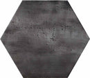 Porcelain Tile Washed Nero Matte Hex 9.25x10.75