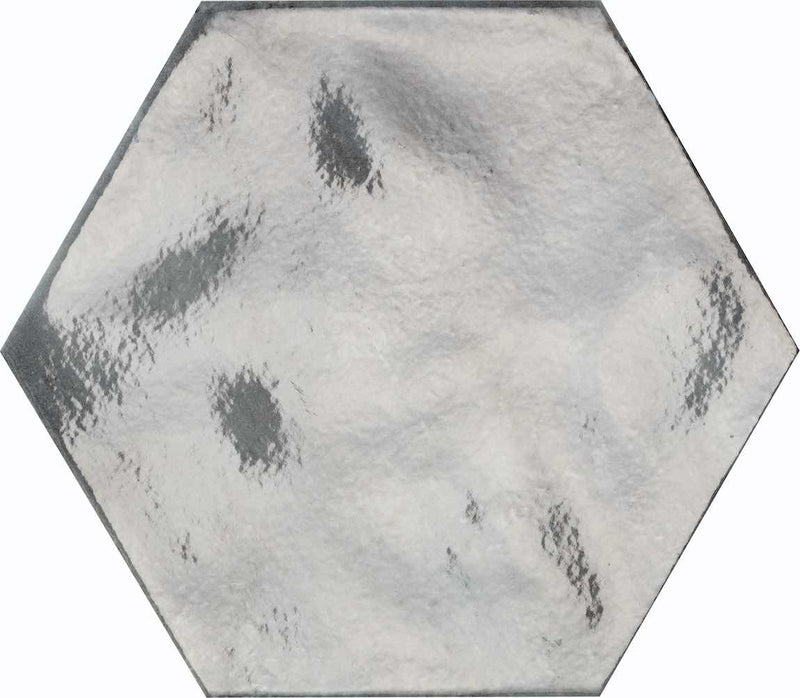 Porcelain Tile Washed Diesel Glossy Hex 9.25x10.75 for kitchen and bathroom