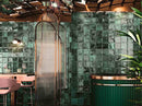 Restaurant Wall featuring a green ceramic wall tile