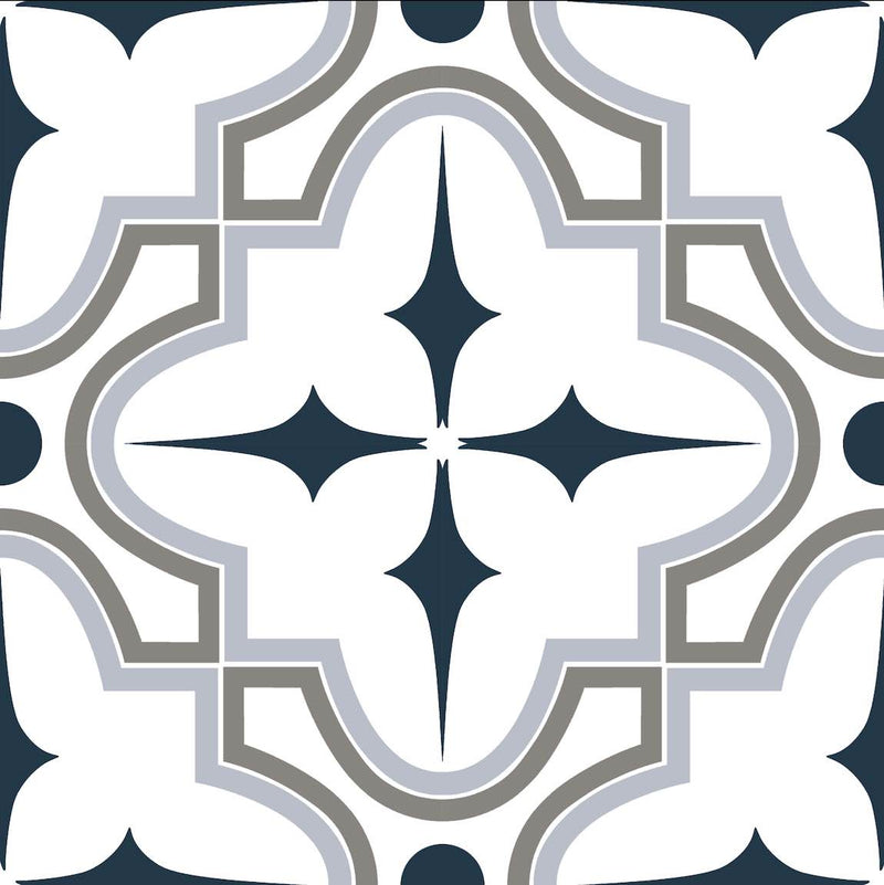 Patterned Tile Emporium Blue 8x8 - Pattern 1