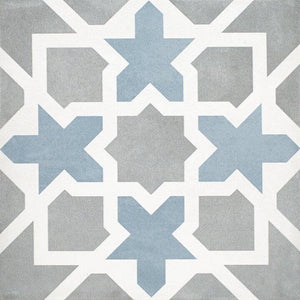 Patterned Porcelain Tile Tender Grey 8x8 for floor and wall applications