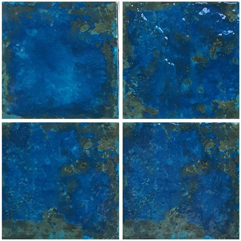 Adriatic Deep Blue Porcelain Tile 6x6 for pool and spas