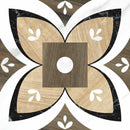 Patterned Porcelain Tile Artistic Wood Three 8x8 for floor and wall applications.
