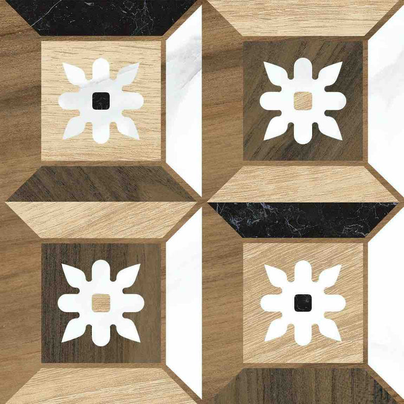 Patterned Porcelain Tile Artistic Wood Six 8x8