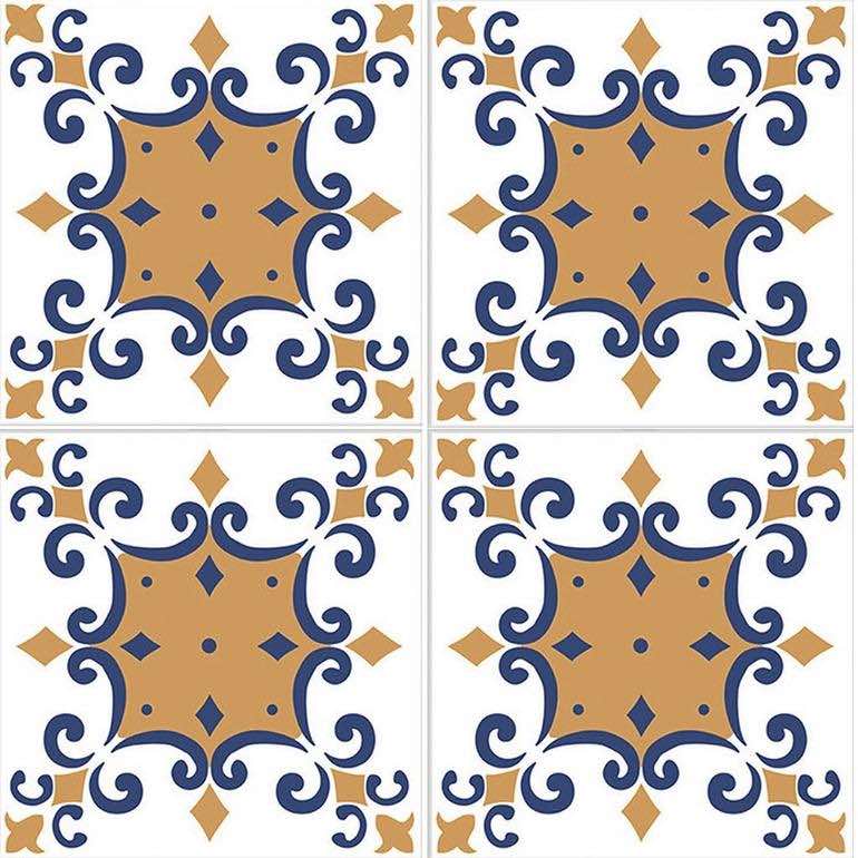 Basque Patterned Porcelain Tile 6x6 for pool, bathroom, and pool