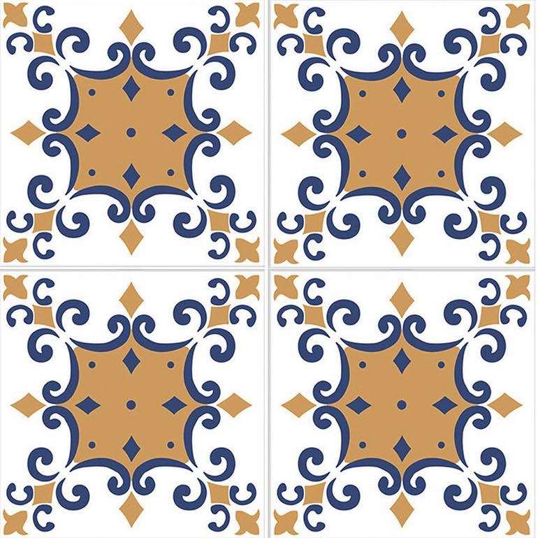 Basque Patterned Porcelain Tile 6x6 for pool, bathroom, and pool