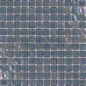 Beach Glass Tile Iridescent Grey 1x1-Mineral Tiles