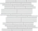 Beach Glass Tile Iridescent White Linear-Mineral Tiles