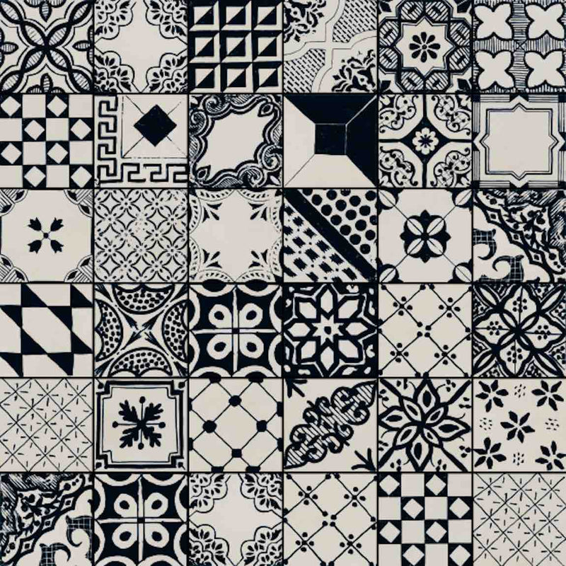 Marrakech Pure Black 8x8 Porcelain Tile