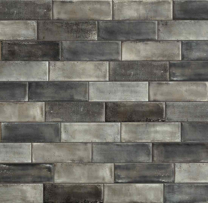 Porcelain Subway Tile Washed Blend Matte 4x12 for shower floor, bathroom, and kitchen