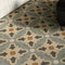 Patterned Porcelain Tile Cement Three 8x8 featured on a living room floor