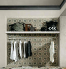 Patterned Porcelain Tile Cement Five 8x8 featured on a closet wall