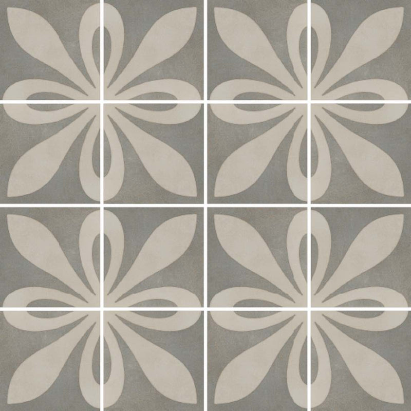 Patterned Porcelain Tile Cement One 8x8 for floor and wall