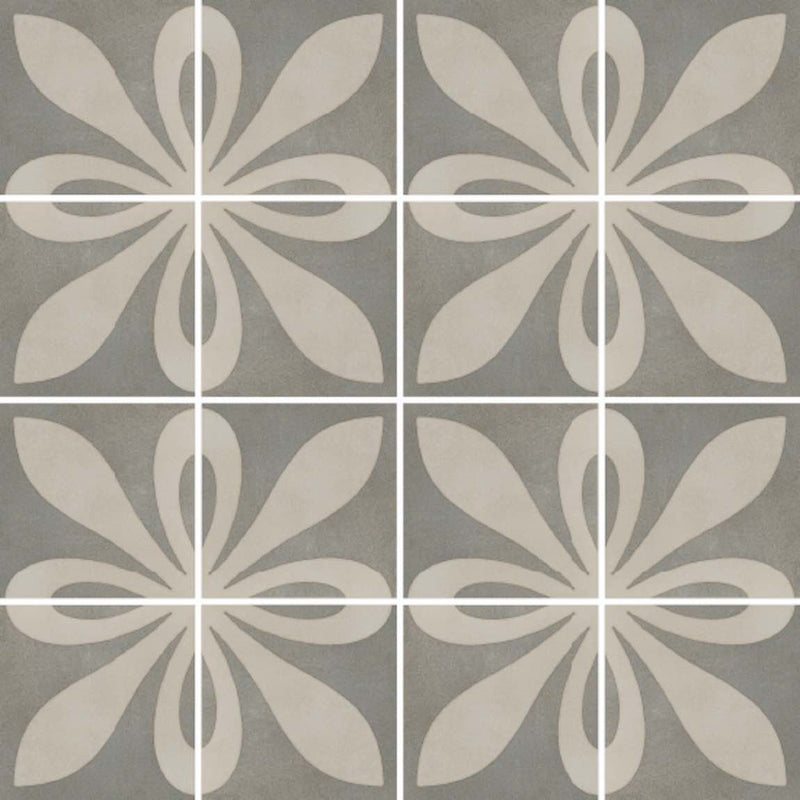 Patterned Porcelain Tile Cement One 8x8 for floor and wall