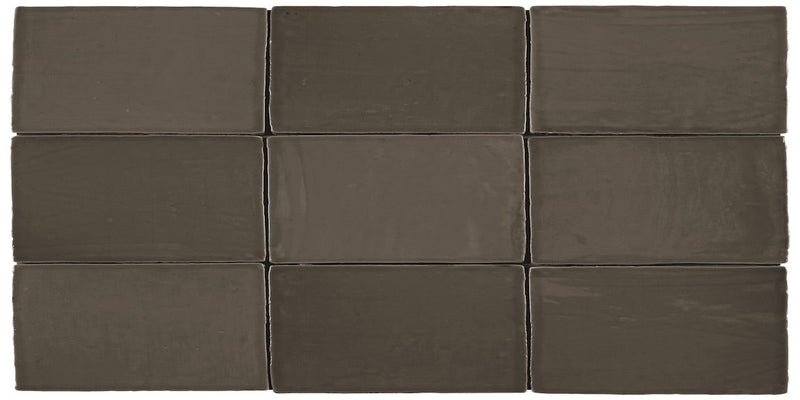 Coastal Bronze 2.5x5 Ceramic Subway Tile for kitchen backsplash, bathroom, and shower walls.