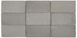 Coastal Grey 2.5x5 Ceramic Subway Tile for kitchen backsplash, bathroom, and shower walls.