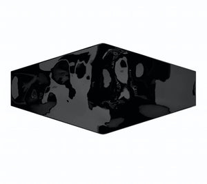Hexagon Tile Glossy Black 4x8 Long for backsplash and bathroom walls