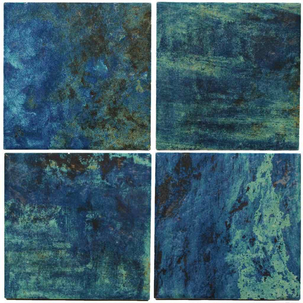 Coral Reef Turquoise Porcelain Pool Tile 6''x6''