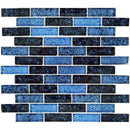 Dark Pool Glass Mosaic Tile Blue 1x3 for swimming pool and spas