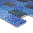 Opalescent Glass Mosaic Tile Dark Blue 2x3 for saltwater swimming pool and spas