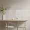 Magnolia Distressed Subway Tile Bianco 2.5x9.5 installed on a bar