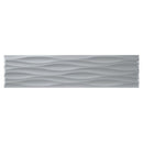 Elegance Silver Glossy Ripple Deco Tile 4x16 for kitchen backsplash, bathroom, and shower walls