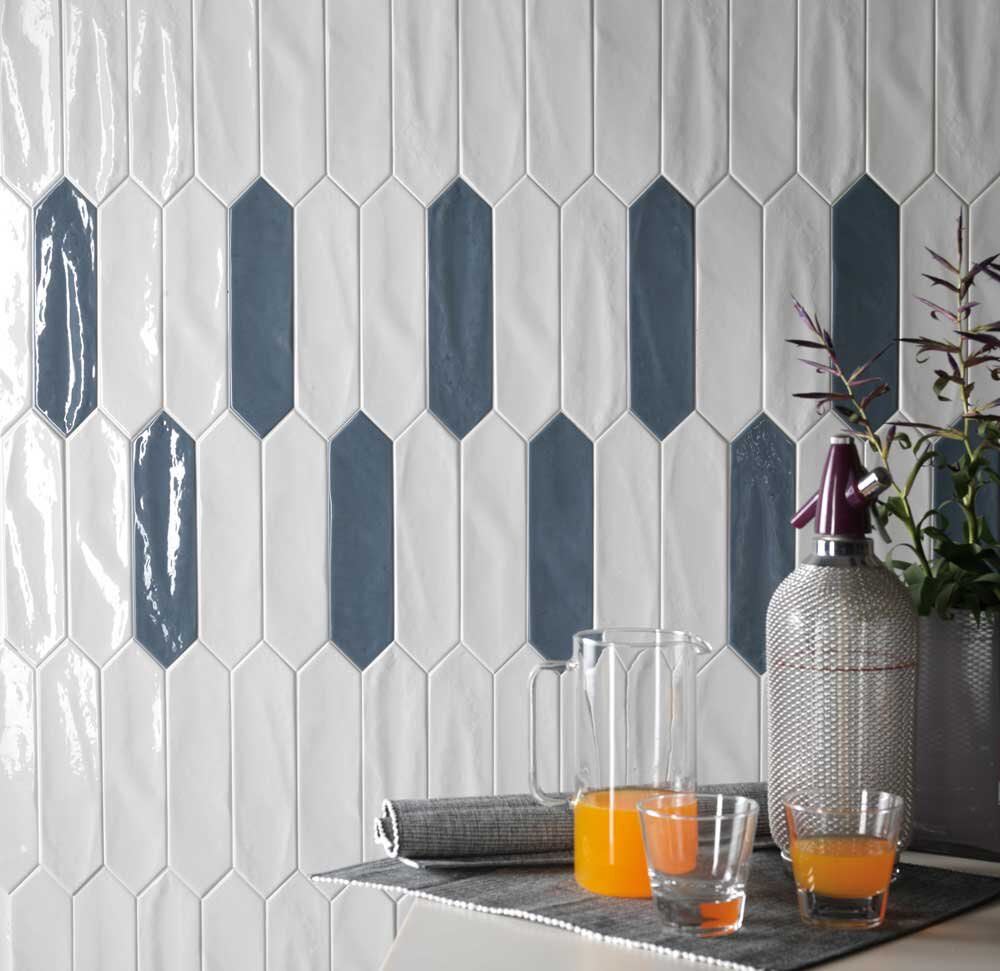 White Glossy 3x12 Picket Ceramic Wall Tile