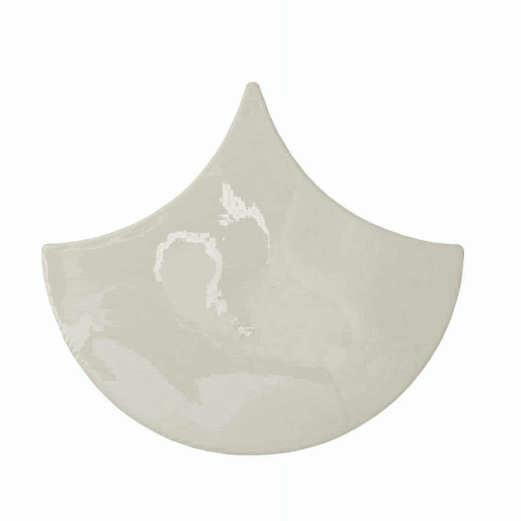 Fish Scale Wall Tile Glossy Cream 6x7