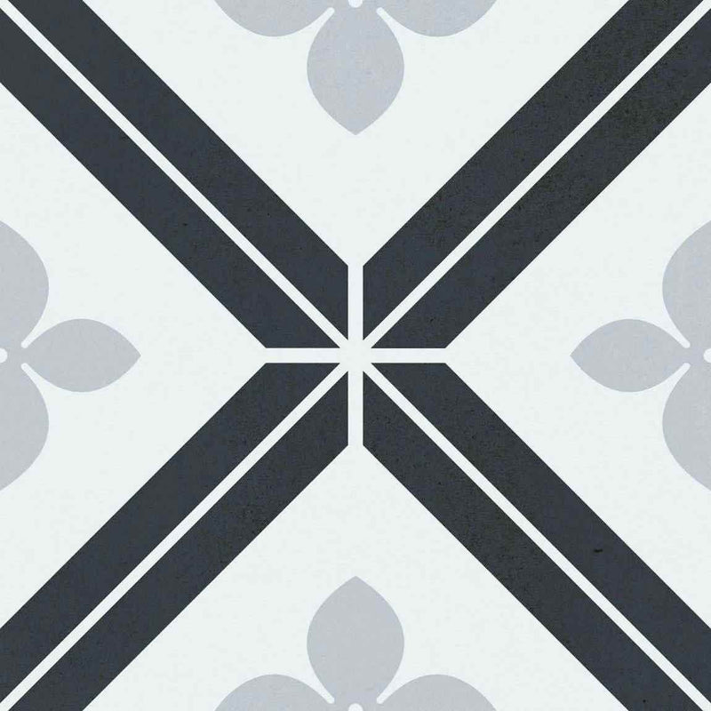 Patterned Porcelain Tile Bloom 8x8 for kitchen, backsplash, bathroom, shower, floor, wall, and pool