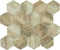 Glass Hexagon Mosaic Tile Wood Ash for backsplash and bathroom.