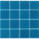 Glass Mosaic Tile Minimalistic Turquoise 3x3 for bathroom, kitchen backsplash, and swimming pool