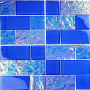Glass Mosaic Tile Sheen Royal Blue Mixed for swimming pool and spas